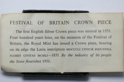 Great Britain 1951 Festival of Britain Crown (5 Shillings) with Box and Leaflet - Image 5