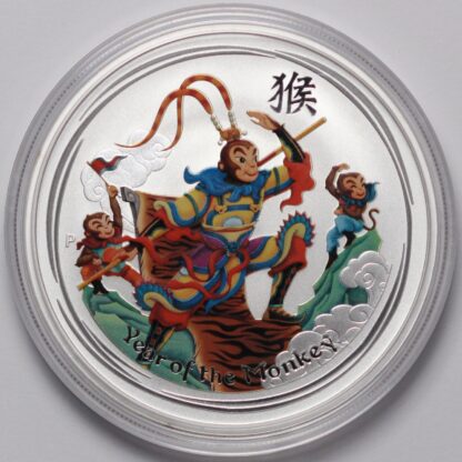 Australia 2016 Monkey King 1oz Silver BU Coloured Coin Lunar Series 2 Perth Mint - Image 3