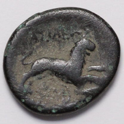 Ancient Greek Coin Kings of Thrace Lysimachos 305-281 BC Æ Athena/Leaping Lion - Image 3