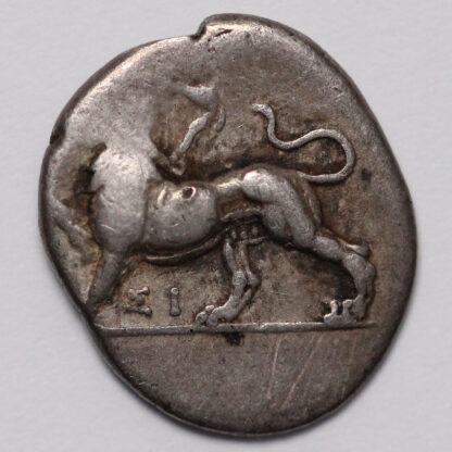 Ancient Greek Silver Coin Peloponnesos Sikyon 330-280 BC AR Triobol Chimera/Dove - Image 2