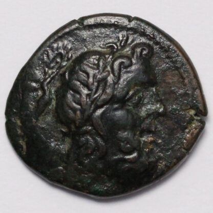 Ancient Greek Coin Calabria Brundisium c. 215 BC Poseidon/Phalanthos Very Rare - Image 2