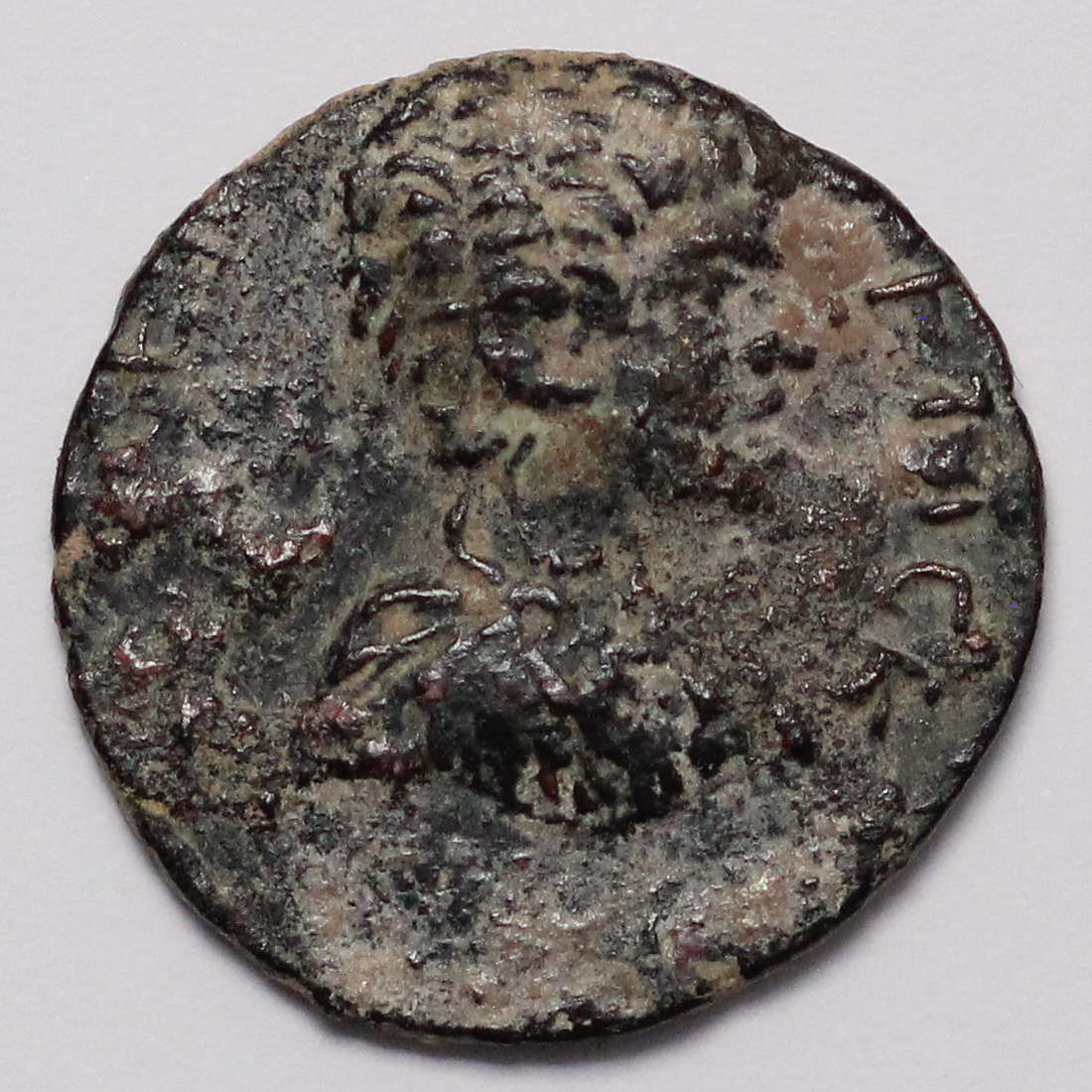Ancient Roman Provincial Coin Kolonides Kolone Geta Æ AD 198-209 Extremely Rare - Image 2