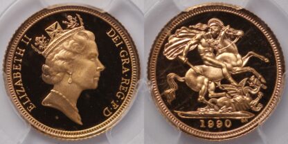 PCGS PR69DCAM 1990 Half Sov