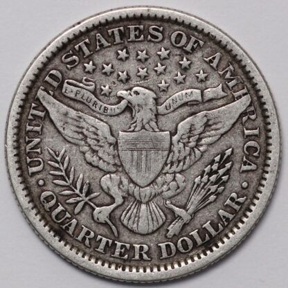 United States USA 1899 Barber Quarter Dollar 25C Philadelphia Mint Silver Coin - Image 3