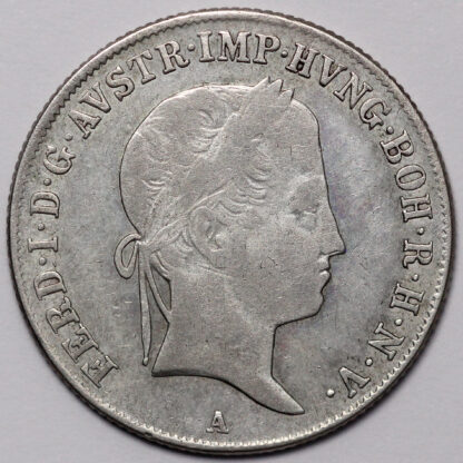 Austria 1841-A 20 Kreuzer Ferdinand I Vienna Mint KM#2208 World Silver Coin - Image 2