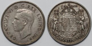 Canada 1946 50 Cents Narrow Date