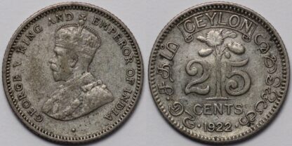 Ceylon 1922 25C