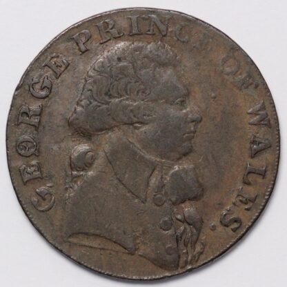 Sussex 1794 Copper Halfpenny Token George Prince of Wales Edge Brighton Camp - Image 2