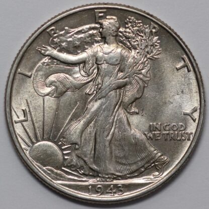 United States USA 1943 Walking Liberty Half Dollar 25C Philadelphia Silver Coin - Image 2