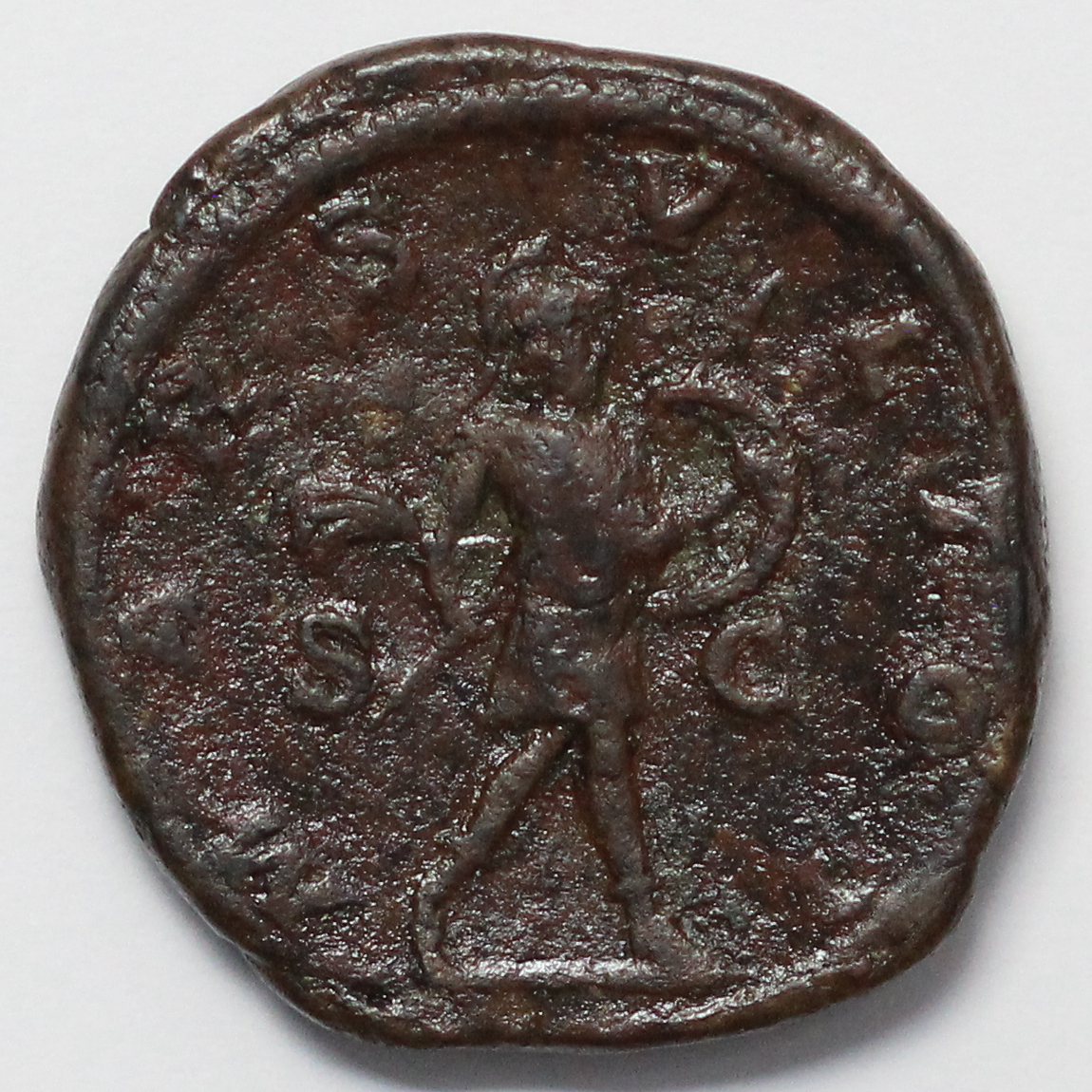 Ancient Roman Imperial Coin Severus Alexander AD 231-235 Æ Sestertius Rome Mars - Image 3