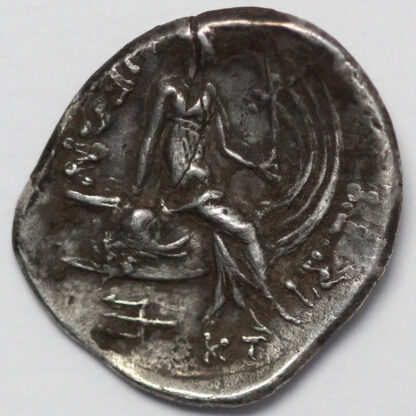 Ancient Greek Silver Coin Euboia Histiaia 3rd-2nd Century BC AR Tetrobol Trident - Image 3