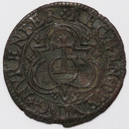 German States Nuremberg Brass Jetton Hans Krauwinckel (1562-1586) Rose & Orb - Image 2