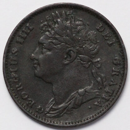 Great Britain 1822 George IV First Issue Farthing (Georgius IIII) Copper Coin - Image 2