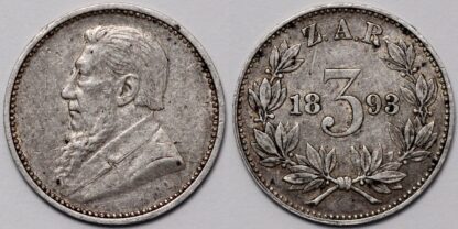 South Africa 1893 Threepence