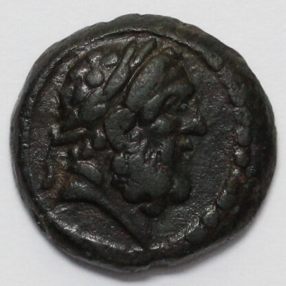 Ancient Greek Coin Lakonia Lakedaimon Sparta 48-35 BC Æ Dichalkon Club - Rare - Image 2