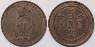 Sweden 1895 5 Ore