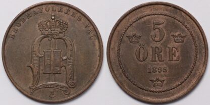 Sweden 1895 5 Ore