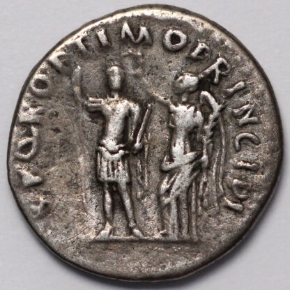 Ancient Roman Imperial Silver Coin Trajan AR Denarius AD 103-111 Crowned by Victory Scarce - Image 3