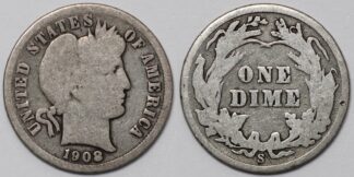 1908-S Barber Dime