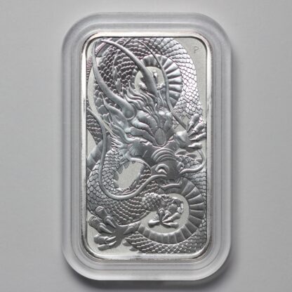 Australia 2021 $1 1oz 9999 Silver Dragon Rectangular Bullion Coin/Bar Perth Mint - Image 3