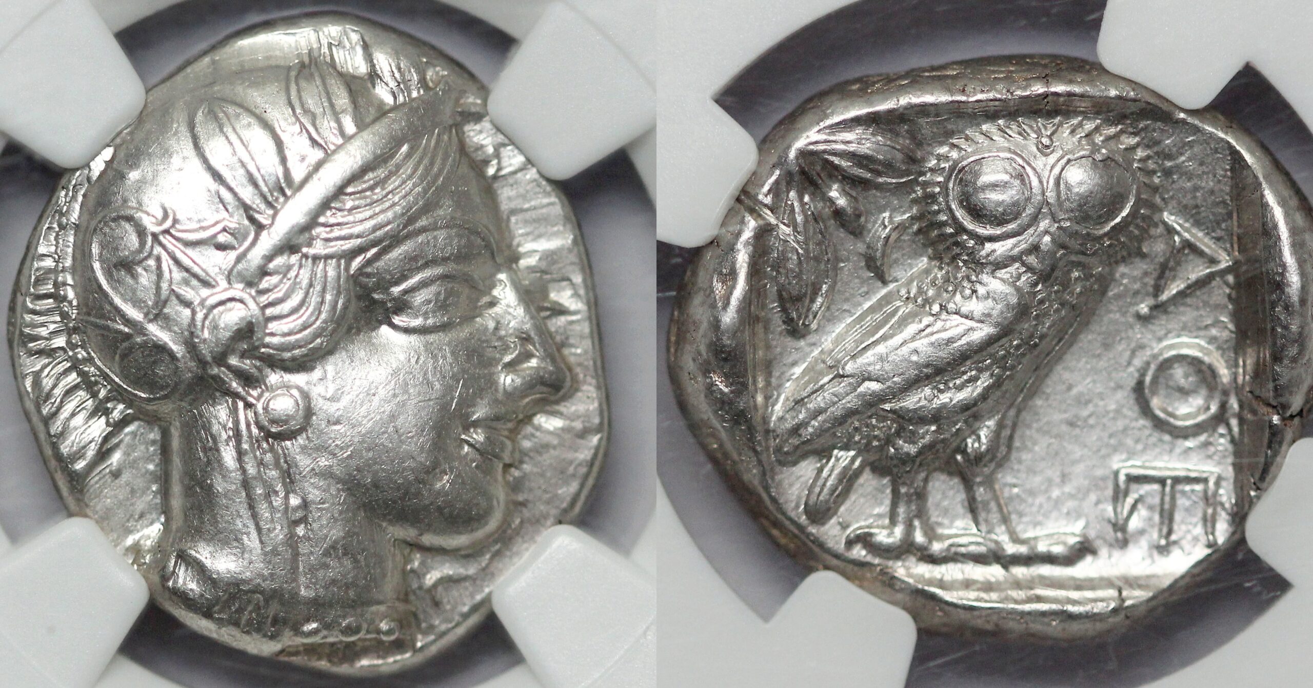Ancient Greek Silver Coin Attica Athens AR Tetradrachm 440-404 BC