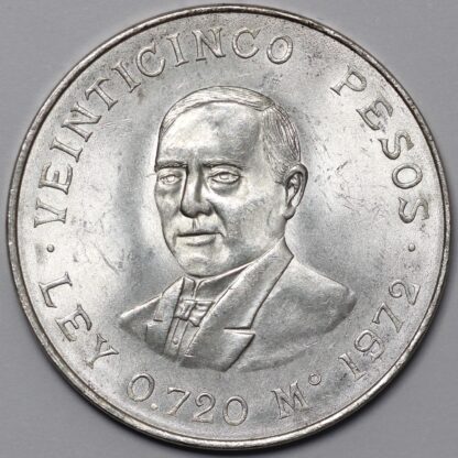 Mexico 1972 25 Pesos Benito Pablo Juárez García KM# 480 World Silver Coin - Image 2