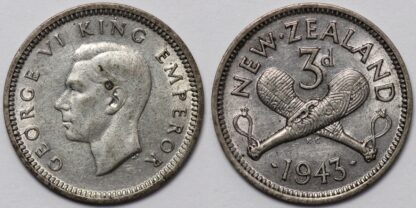 New Zealand 1943 Threepence