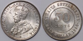 Straits Settlements 1920 50 Cents