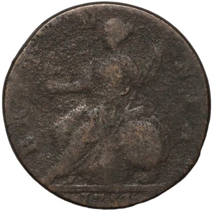 Great Britain 1751 Halfpenny George II Old Bust S-3719 World Copper Coin - Image 3