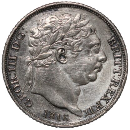 Great Britain 1816 Sixpence 6d George III S-3791 World Silver Coin - Image 2