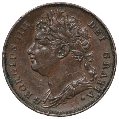 Great Britain 1823 George IV First Issue Farthing (Georgius IIII) Copper Coin - Image 2