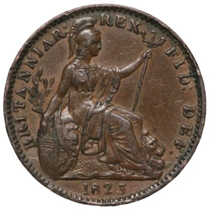 Great Britain 1823 George IV First Issue Farthing (Georgius IIII) Copper Coin - Image 3