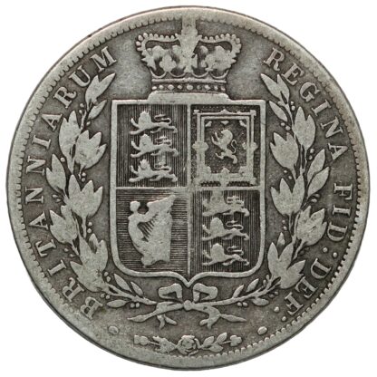 Great Britain 1883 Halfcrown Victoria Young Head S-3889 Sterling Silver Coin - Image 3