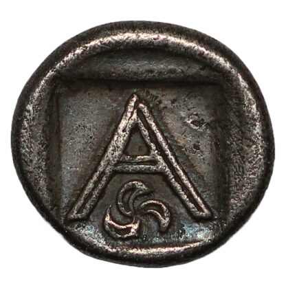 Ancient Greek Silver Coin Argolis Argos 330-270 BC AR Triobol Wolf Triquetra - Image 3