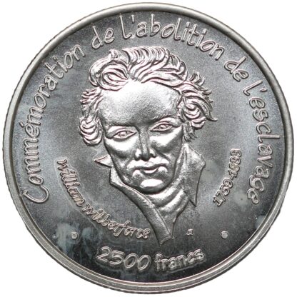 Burkina Faso 2007 Essai 2500 Francs Abolition of Slavery Wilberforce Silver Coin - Image 2