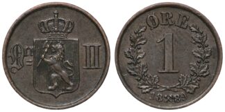 Norway 1889 1 Ore