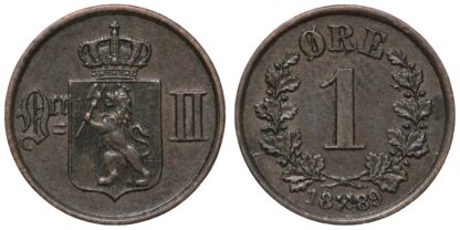 Norway 1889 1 Ore