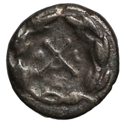 Ancient Greek Silver Coin Achaean League Patrai 175-168 BC AR Hemidrachm Trident - Image 3