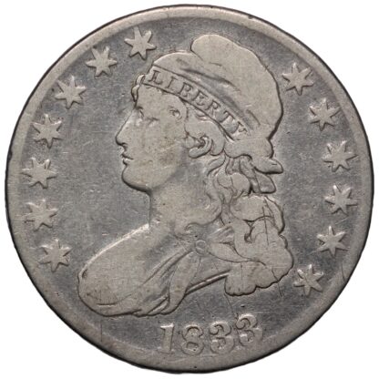 United States USA 1833 Capped Bust Lettered Edge Half Dollar 50C Silver Coin - Image 2