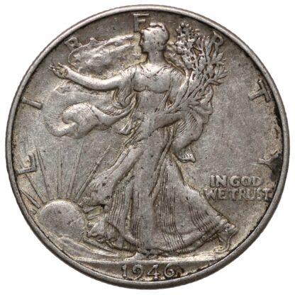 United States 1946-S Walking Liberty Half Dollar 25C San Francisco Silver Coin - Image 2