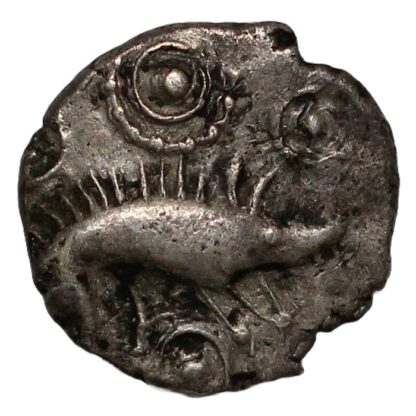 Ancient British Celtic Coin Corieltauvi 50-30 BC AR Unit Boar/Horse Left - Image 2