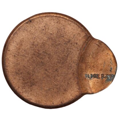 USA Post-1982 Lincoln Cent Off-Center Mis-Strike Error Copper-Plated Zinc Coin - Image 2