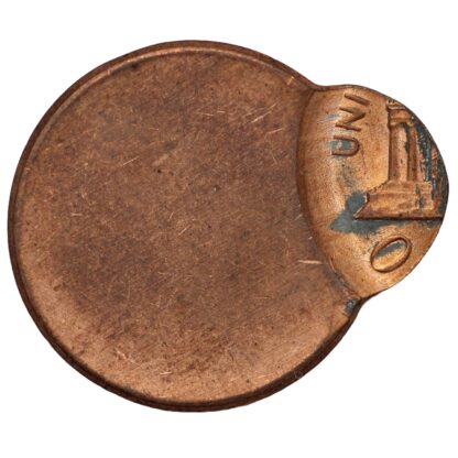 USA Post-1982 Lincoln Cent Off-Center Mis-Strike Error Copper-Plated Zinc Coin - Image 3