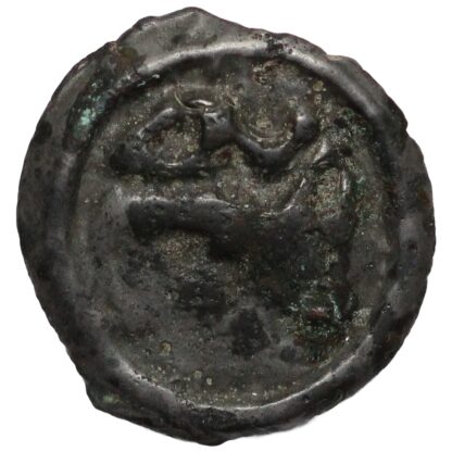 Ancient Celtic Coin Northeast Gaul Remi 100-50 BC Potin Unit Figure Running/Beast - Image 3