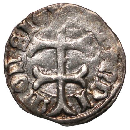 Hungary nd(1390-1427) Denar Sigismund Silver Coin Long Double Cross / Shield - Image 2