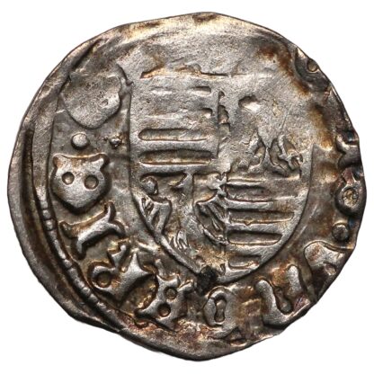 Hungary nd(1390-1427) Denar Sigismund Silver Coin Long Double Cross / Shield - Image 3