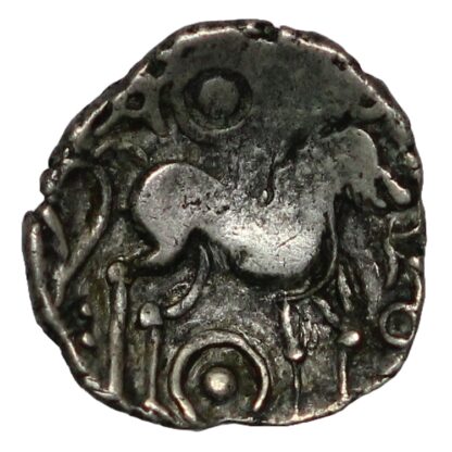 Ancient British Celtic Coin Iceni 20 BC - AD 10 AR Unit Early Face/Horse - Rare - Image 3