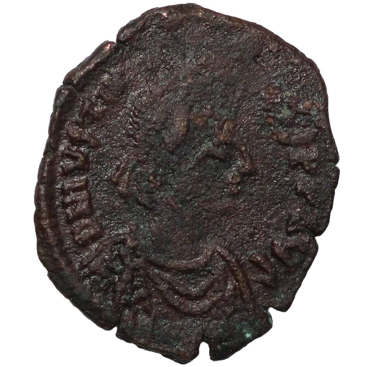 Ancient Byzantine Coin Justinian I Æ Decanummium RY13 (AD 539/40) Constantinople - Image 2