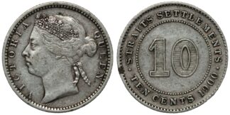 Straits 1900 10 Cents