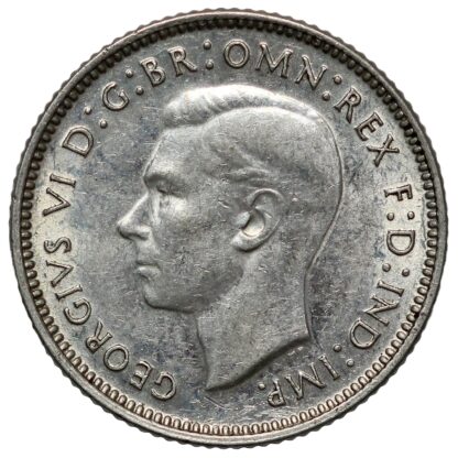 Australia 1940 Sixpence 6D George VI Sterling Silver Coin - Scarce Key Date - Image 2